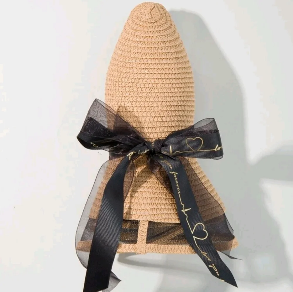 Summer Sun Trim Straw Hat - Picture 3 of 6